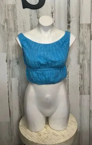 American Eagle blue blouse size small thumbnail 1