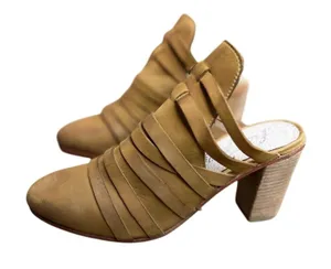 Free People Byron Strappy leather Mules size 39 8.5 heeled booties thumbnail 1