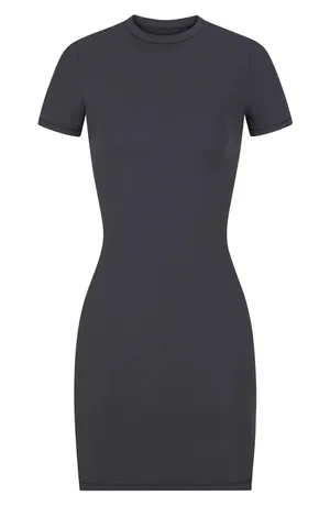 NWT Skims Fits Everybody T-Shirt Mini Dress in Onyx thumbnail 2