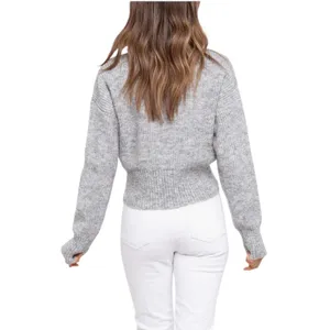 Petal & Pup Captivate Tie Hem Sweater Gray Cozy thumbnail 2