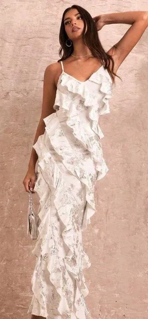 Hello Molly ruffled maxi dress thumbnail 1