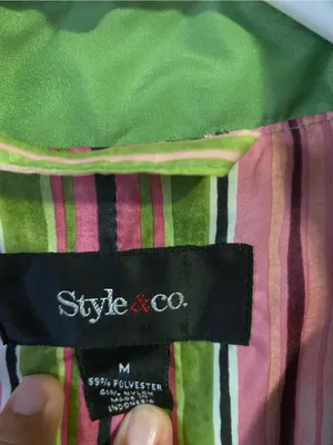 Style & Co. Lime Green Double-Breasted Trench Coat with Belt lt doesn’t have thumbnail 4