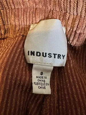 Industry Wide Leg Corduroy Pants Womens 8 Brown Chestnut thumbnail 3