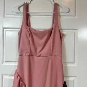 Lulus Immaculate Excellence Pink Sleeveless Ruffled Tulip Maxi Dress Size M NWT thumbnail 3