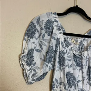 Bombay Paisley Blue Floral Tiered Midi Dress Size Medium‎ thumbnail 4