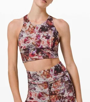 Lululemon Wunder Train Long-Line Bra Urbantricity Multi High Neck Racerback 4 thumbnail 1