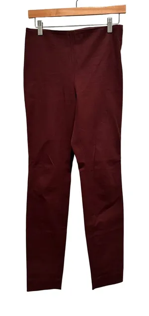 COS Womens Burgundy Slim Fit Side Zip Trousers Pants Size 6 Workwear Minimalist thumbnail 1