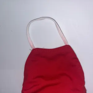 Stretchy Red & White Reusable Face Mask thumbnail 2