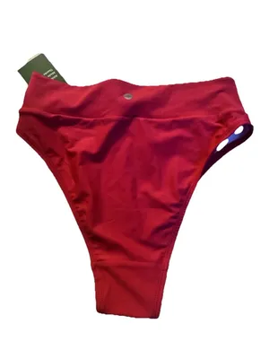 Halara Bikini Bottom -High Rise Red Women's Size Small thumbnail 4