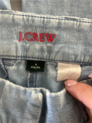 J Crew City Fit Low Rise Light Blue Women's Wide Leg Jeans Size 6 thumbnail 3