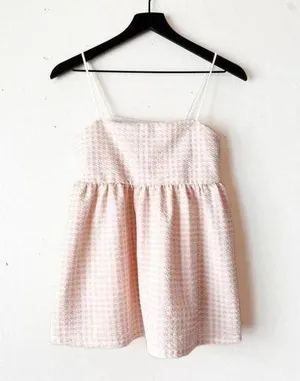 ASOS Design Women’s 4 Textured Cami Top in Checkered Print thumbnail 1