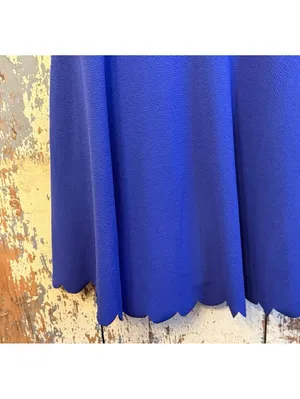 Altar’d State Royal Blue Scalloped hem sleeveless dress, size small thumbnail 4