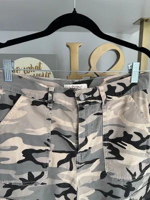 Vibrant Beige and Black Camo Cargo Pants thumbnail 2