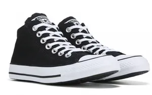 NWOB Converse Black & White High-Top Sneakers Size 7.5 thumbnail 1