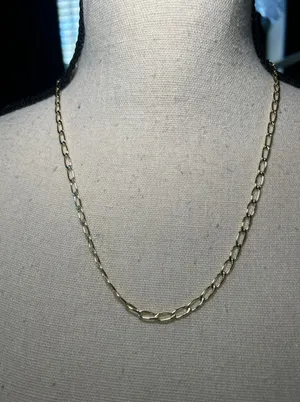 Kendra Scott Gold Tone Paperclip‎ Chain Necklace with Logo Charm and Dust Bag thumbnail 1