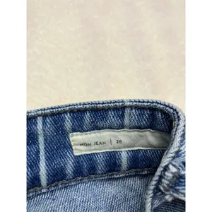 P A C S U N Womens Mom Jeans Blue Pinstripe Size 26 High Waisted Denim‎ thumbnail 3