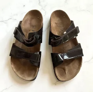 BIRKIS Brown Patent Leather Adjustable Sandals Size Women’s 5 thumbnail 1
