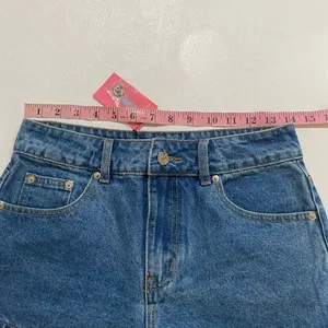 Edikted Heart Pocket Denim Shorts NWT Size S Y2K Coquette Low Rise thumbnail 5