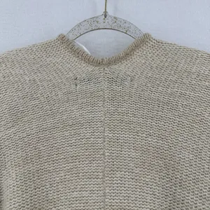 Kensie One Size Cream Knit Poncho Cardigan Fringe Cape Boho Coastal Grandmother thumbnail 4