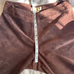 Margaret Godfrey Vintage Western Boho 70s Suede Chocolate Brown Bootcut Pants 12 thumbnail 10
