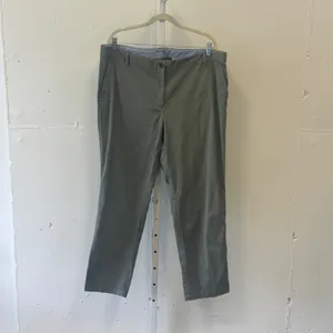 Talbots Relaxed Chino Pants Women's 16W Olive Green Straight‎ Leg Cotton Blend thumbnail 2