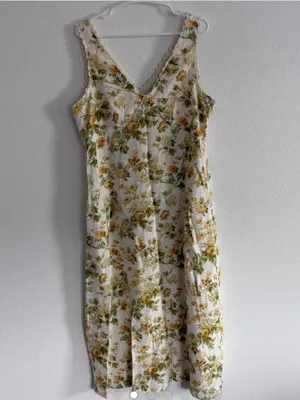 Laura Ashley Linen blend floral midi dress 8 thumbnail 2