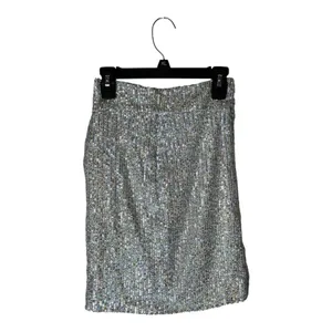 House Of CB‎ Skirt Women XS Silver Sequins Petunia Wrap Draped Mini Sexy Party thumbnail 3