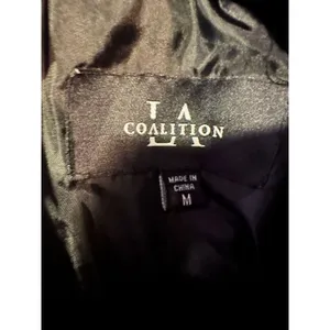 Faux Fur Coat Collared Button Close Women's Medium Black/Camel/Ivory MobWife NEW thumbnail 6