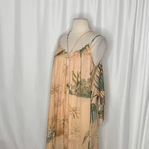 NWT Anthropologie TAHNEE KELLAND Strappy Midi Dress Tropical Print Medium thumbnail 6