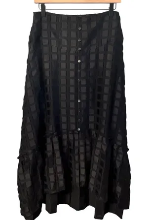 Anthropologie Maeve Womens Hi-Lo Skirt Sz 6 Whimsigoth Boho Witchy Dark Academia thumbnail 1