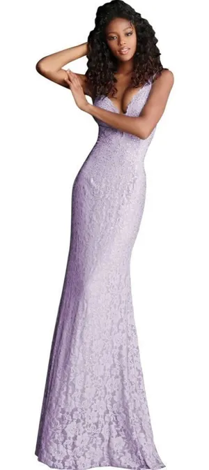 Mori Lee 21541 VIOLET PROM GALA BRIDESMAIDS FORMAL‎ SIZE 4 C46 thumbnail 1