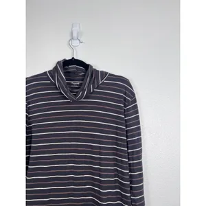 Madewell Women's Striped Turtle Neck Tee Shirt Sz L‎ thumbnail 3