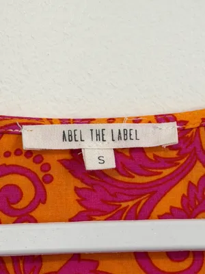 Anthropologie Abel the Label Pink Orange & Maxi Dress Size Small High Low Boho thumbnail 3