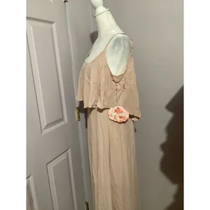 Show Me Your Mumu Caitlin Ruffle Maxi Dress Dusty Blush Pink thumbnail 5