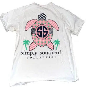 Simply Southern Shirt Womens M White Logo Turtles Collection Casual Graphic thumbnail 1
