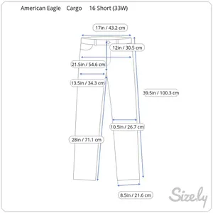American Eagle Women's Cargo Pants 16 Short 33W thumbnail 2