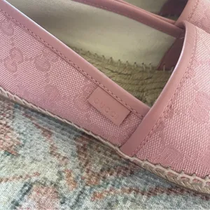 Gucci Pink‎ GG Logo Canvas Espadrilles thumbnail 10