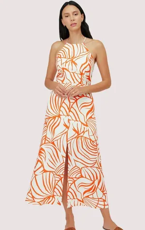 Lost + Wander Salt to Sea Maxi Dress Cotton Linen - Size Small thumbnail 1