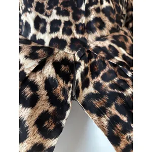 NWT‎ Farm Rio Leopard Maxi Dress XS Brown Animal Print Puff Sleeve V-Neck thumbnail 9