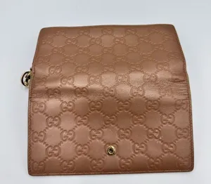 GUCCI Metallic Guccissima Continental Wallet Pink thumbnail 4
