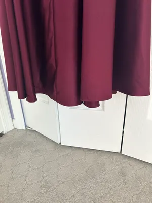 David's Bridal Dark Red/maroon Satin Dress thumbnail 6
