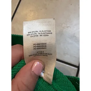 Babaton Sculpt Knit One-Shoulder Top Large Green Ribbed Sleeveless Tank thumbnail 4