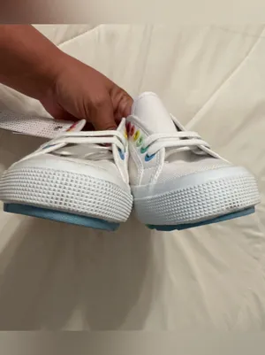 Superga Tank Multi Color Canvas Sneakers with Rainbow Eyelets - NWT - Size 8 thumbnail 5