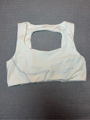 FP Movement by Free People Cream Athletic Bra with Square-Back Detail thumbnail 3