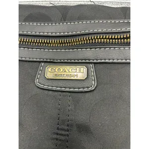 Coach Black Signature Jacquard Small Crossbody Bag Messenger‎ Front Zip Pocket thumbnail 2