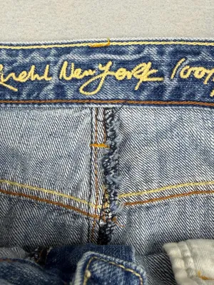 Ruehl No.925 Denim Mini Skirt W27 Distressed Frayed Low Rise Y2K 2000s thumbnail 7