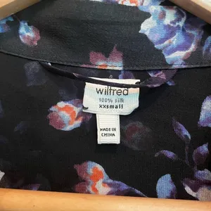Aritzia Wilfred Silk Long Sleeve Floral‎ Blouse XXS thumbnail 3