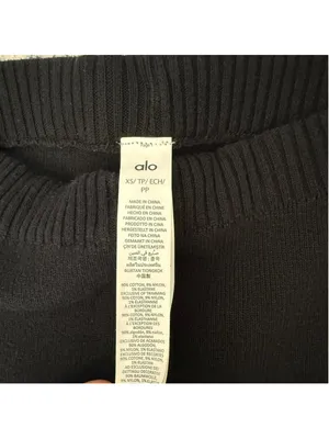 Alo Yoga Scholar Knit High-Waist Cotton Blend Short - Size XS thumbnail 7