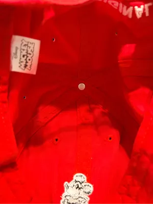 Vintage A True Original Disney Red Baseball Cap with Mickey Mouse thumbnail 4
