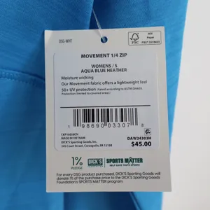 DSG Womens Movement 1/4 Zip Pullover Aqua Blue Heather Size S NEW thumbnail 6